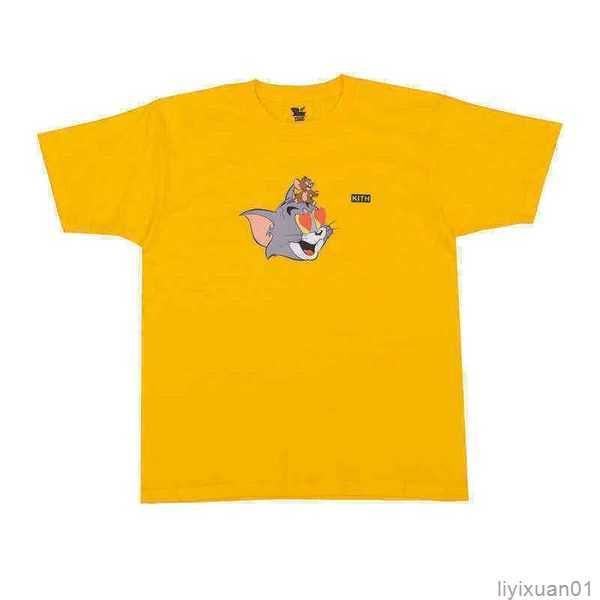 2022 Ss alta marea marca Mens T-shirt Kith Cat Mouse stampato a maniche corte Cartoon per le donne Tee camicie in cotone S091a1 L12d 1 XXKP