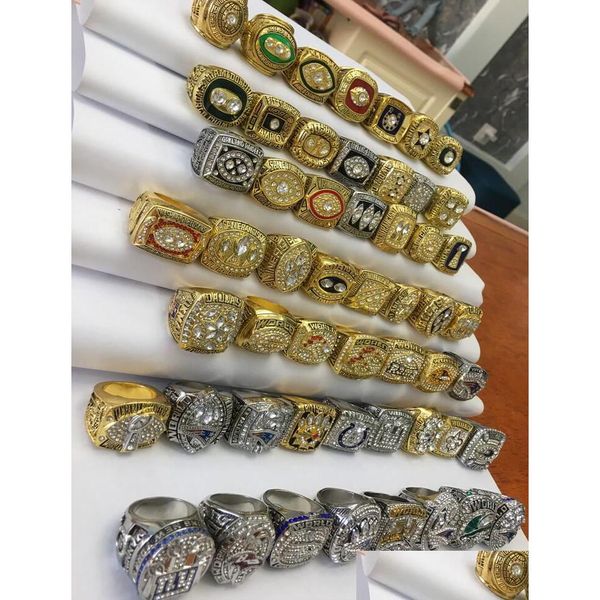 Cluster Rings All Year Team Champions Championship Ring Souvenir Men Fan Gift Wholesale 2022 2023 Hip Hop Punk Fashion Jewelry Drop D Dh7Qj