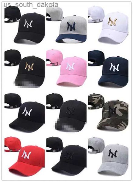 Großhandel Unisex Mode Baumwolle Baseball Cap Snapback Hut für Männer Frauen Sonnenhüte Knochen Gorras NY Stickerei Frühling Kappen L230523