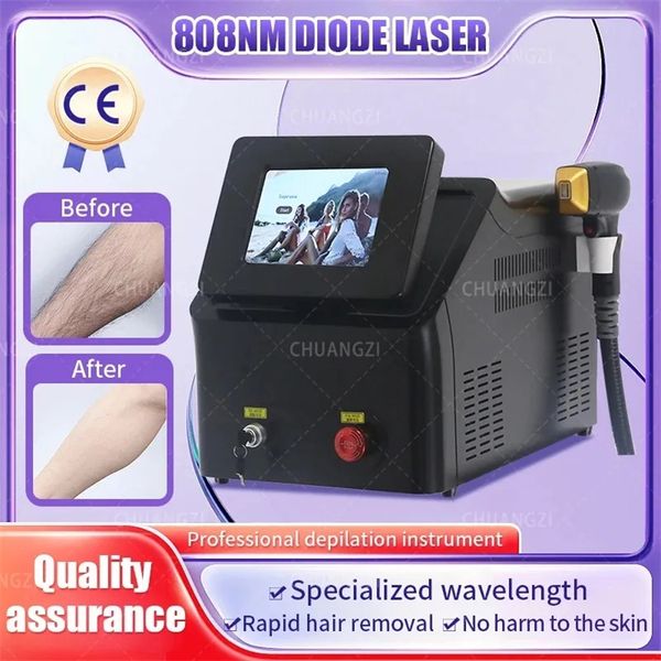 Laser Machine HOT 2000W 3Wavelengths 755 808 1064nm Permanente indolore 808nm Macchina portatile per la depilazione laser a diodi