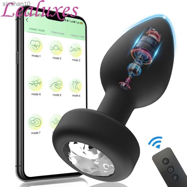 APP Remote Control Vibratore anale Bluetooth Butt Plug Uomini Massaggiatore prostatico Masturbatore femminile Giocattoli adulti del sesso per donne Uomini Gay L230518