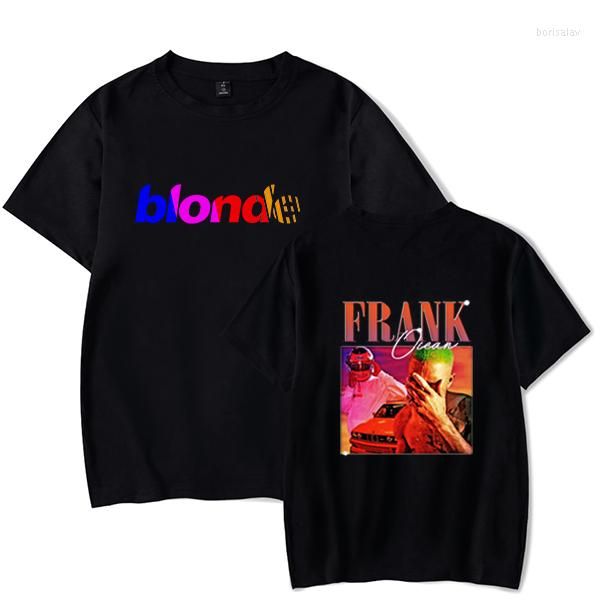 Männer T Shirts Frank T-shirt Ozean Blonde Unisex Oansatz Sommer Kurzarm Frauen Männer Harajuku Streetwear 2023 Blonde Kleidung plus Größe