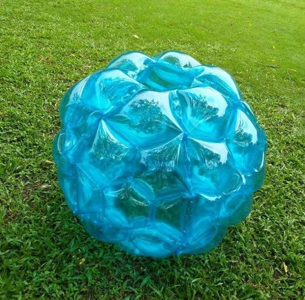 Brinquedo de bola de pára-choque de jogo infantil engraçado de 60 cm ao ar livre brinquedo de praia de água inflável pvc Zorbing bola de pára-choque de bola rolante