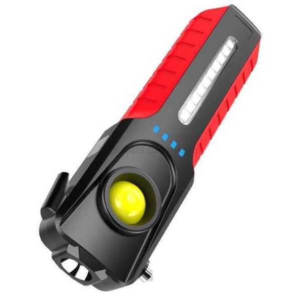 Torcia a LED super luminosa Strumenti portatili per la sopravvivenza all'aperto Emergenza all'aperto Taglierina per martelli di sicurezza in lega di alluminio Torcia per campeggio Caccia Alkingline