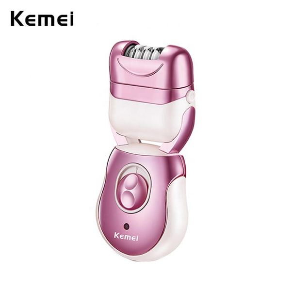 Epilatore KEMEI 3 in 1 Epilatore multifunzione Uomo Donna Elettrico Lady Corpo Gamba Ascella Rimozione peli pubici Rasoio Piede Pedicure 376