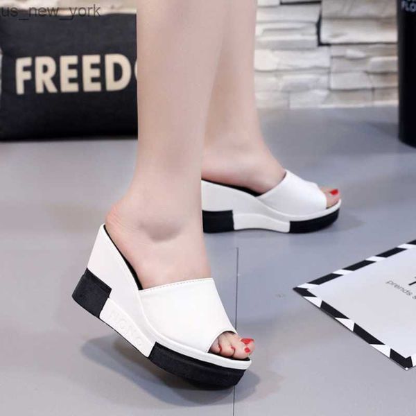 Новые летние женские сандалии Sandals Seep-Toe Обувь Женская Платформы с высокими хвостами повседневные клинья для женщин Sandalias con Plataforma L230518