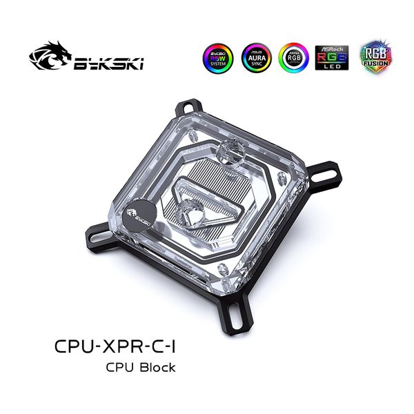 Raffreddamento bykski CPU liquido di raffreddamento a blocco di raffreddamento RGB per Intel 115x 1200 1700 20xx CPUXPRCI