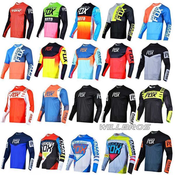 Мужские футболки MX Jersey Delicate Fox MTB DH DHILL BIK