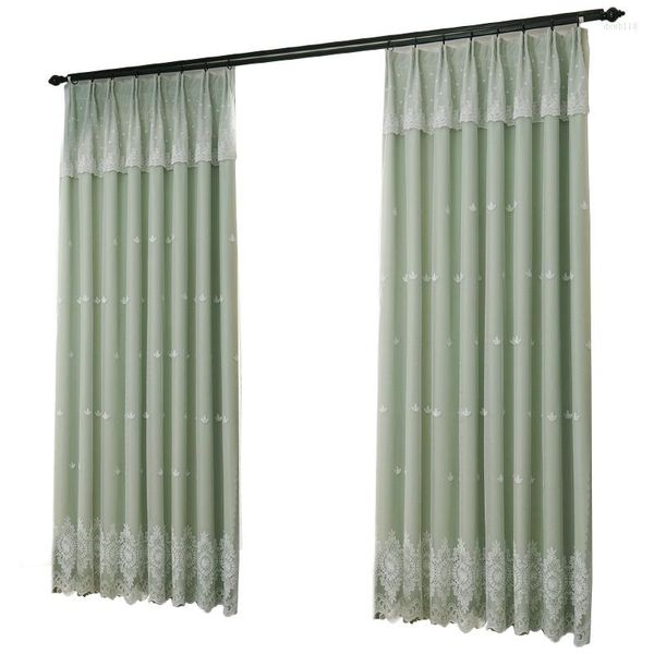 Cortinas cortinas luz luxo quarto principal aconchegante camada dupla com fio estilo rústico