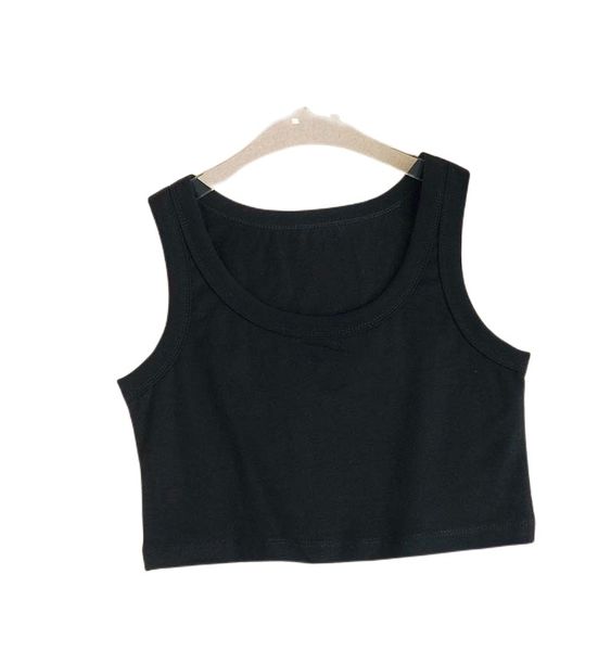 PRRRA Preto branco feminino Regata feminina sem mangas camisetas femininas colete fino camisa de marca de luxo camisetas design verão senhora tops curtos respirável tamanho L-S