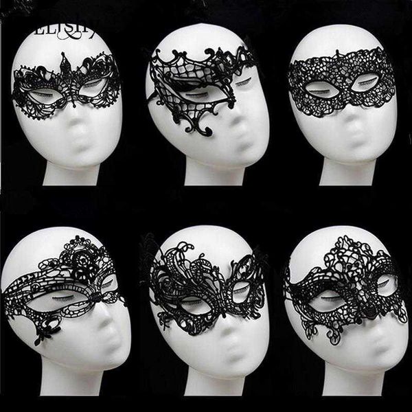 Maschere per dormire Maschera per gli occhi Sexy pizzo veneziano Ballo in maschera Costume per feste di Halloween J230602