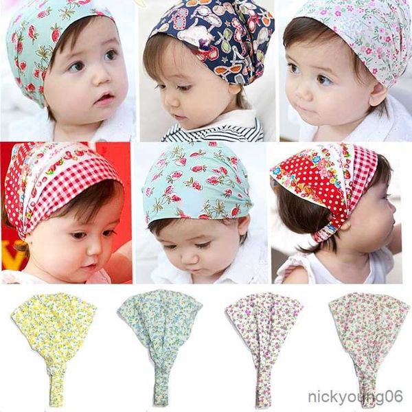 Accessori per capelli Floreale Primavera Estate Cappello da bambino Berretto da bambino per bambina Fascia stampata per bambini Copricapo per bambini Cappelli Sciarpa per neonato