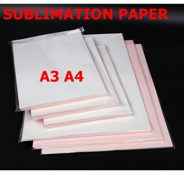 Бумажная верхняя часть листов A4 Сублимация теплопередача бумага для полиэфирной хлопчатобумажной футболки Перенос бумажные ткани тканевые кружки печата