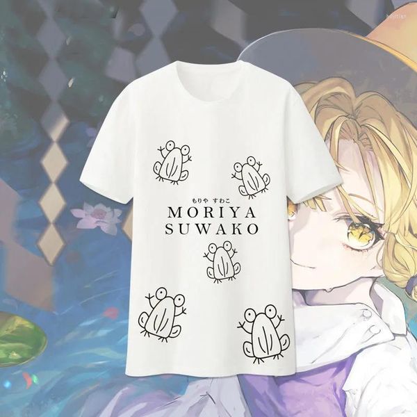 T-shirt da uomo Touhou Project Gensokyo Moriya Suwako Cosplay T-shirt Frogt Camicia in cotone Estate T-shirt a manica corta Top