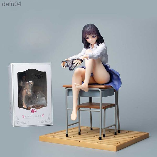 23cm Anime Adorável Vento Soprado Depois da Aula Garota Sexy Figura de Ação Modelo Colecionável Boneca Brinquedos Presente de Aniversário para Meninos L230522