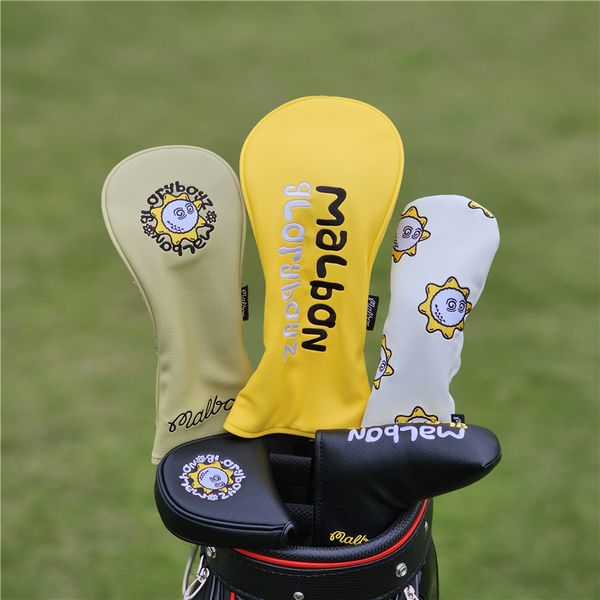 Malbon Другие продукты для гольфа Sun Malbon Headcover Hat Club 1 3 5 Смешанные деревянные головные укрытия Malbon Golf Cover Pu