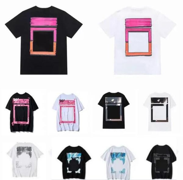 Designer de moda Luxos Offs Roupas Masculinas e Femininas Camisetas Soltas Tops Man Casual Street Graffiti Shirt Moletom Offs Camisetas Masculinas Offs Branco Oversized fds