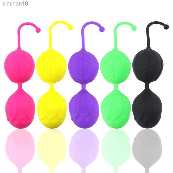 Fios de Lã Seguro Silicone Rose Kegel Bola Ben Wa Bola Vagina Apertar Máquina de Exercícios Vaginal Geisha Bola Brinquedos Sexuais para Mulheres L230518