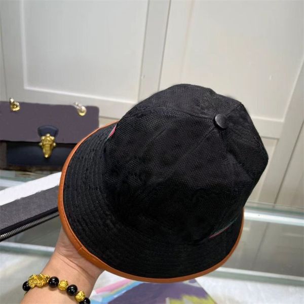 G letter chapéu de verão chapéu de designer para homem corda ajustável reversível interessante bloco de cor casquette lazer à beira-mar bob Bucket Hat moda longo frenulum MZ06 E23