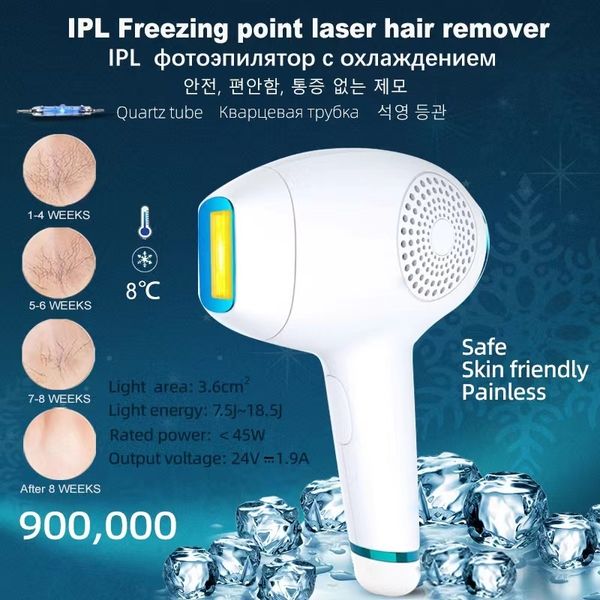 Epilatore Ipl Ice Laser Cooling System 10J 18J Grande display 900000 Flash Ringiovanimento della pelle Uso domestico Fotoepilatore Depilazione 230602