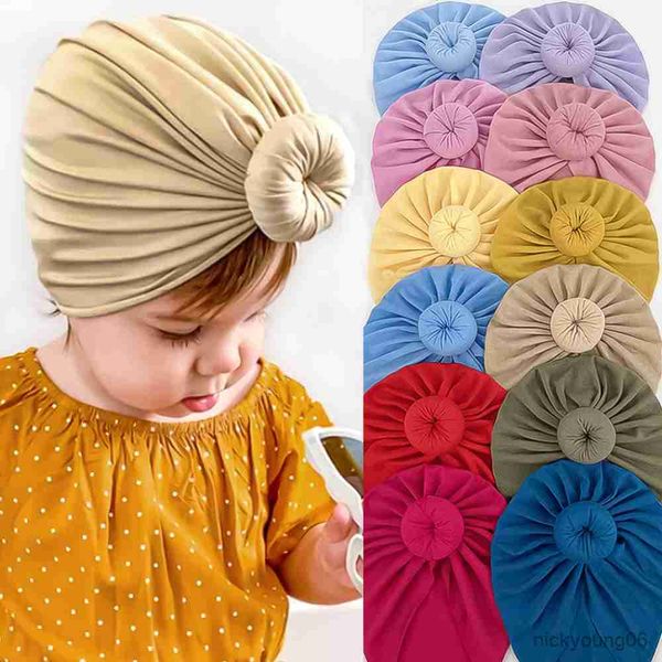 Accessori per capelli Cappello a ciambella morbido multicolore per bambini New Baby Cap Turbante Cappelli per bambini Neonato