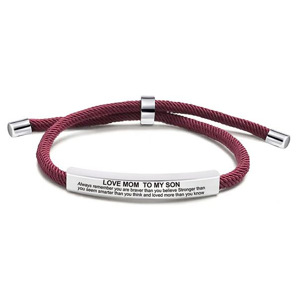 Handgefertigter Edelstahl-Charm „TO MY DAD“-Armband, Milan-Kordelarmband für Vater-Mutter-Geschenke