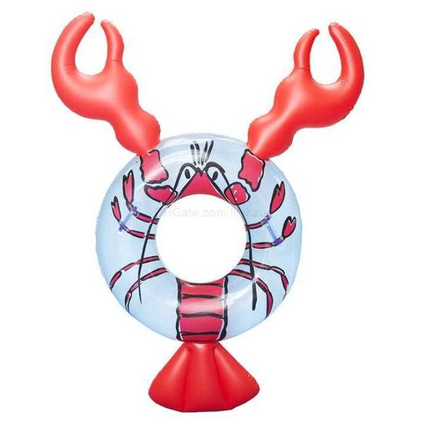 L'anello di nuotata dell'aragosta alla moda galleggia grils donne granchio piscina materasso acqua sedia da festa letto sport acquatici giocattolo da spiaggia