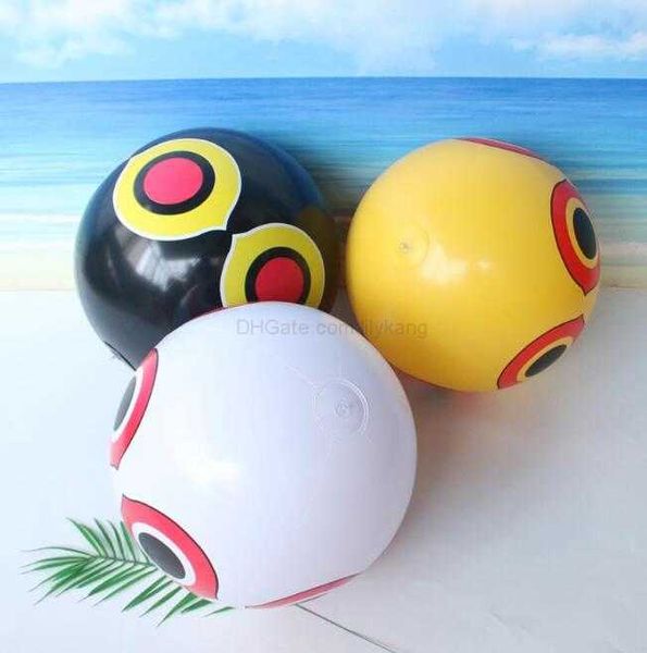 Pallone da spiaggia gonfiabile di grandi dimensioni da 60 cm Pallone per gli occhi orribile Palle per uccelli spaventosi casa Palle a prova di uccelli da fattoria per bambini nuotano in piscina galleggianti da spiaggia giocattolo