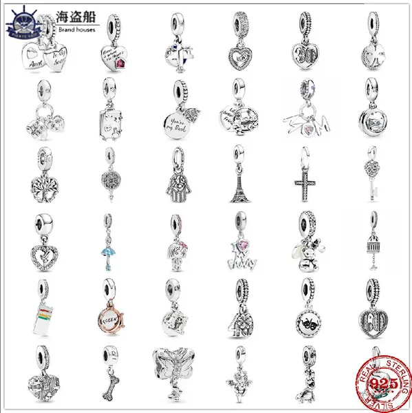 Для Pandora Charms Authentic 925 Серебряные бусин стежки бисер Семейный древо маленькое детское браслет очарование