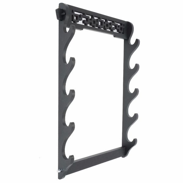 Ganci Rails Supporto per spada a 5 livelli Montaggio a parete Supporto per spada Samurai Display Katana Wakizashi Tanto Appendiabiti da parete Porta spada Cinque strati 230603