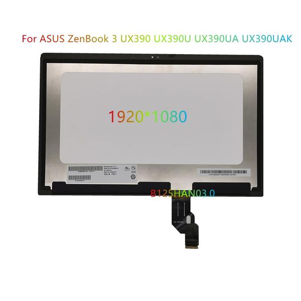 Schermata per Asus ZenBook UX390 UX390U UX390UA UX390UAK B125HAHAN03.0 Laptop Completa Pannello Schermo LCD Assemblaggio LCD superiore
