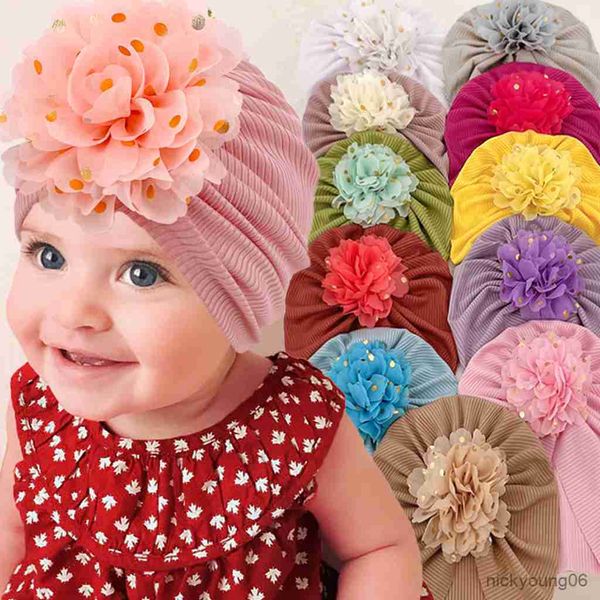 Haarschmuck Schöne Blume Baby Mütze Niedlich Einfarbig Mädchen Junge Schal Weiche Neugeborenen Beanie Kopfbedeckung Requisiten