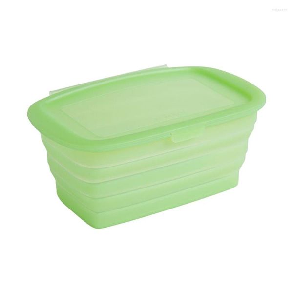 Tigelas Microware Home Lancheiras Portáteis Bentos Dobrável Dobrável Retrátil Cobertura para Cozinha Conectada Recipiente de Silicone