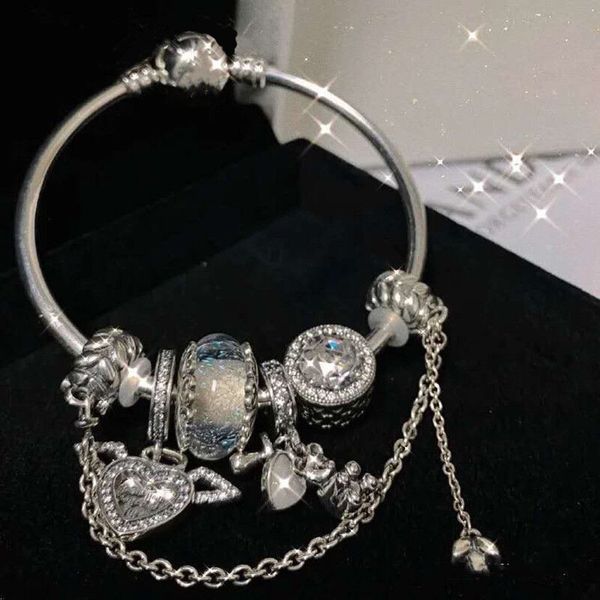 Atacado novo estilo de pulseira feminina fofa animal de estimação asas de anjo ins vento contas de olho de gato chupeta urso diy pulseira de sino frisada para mulheres