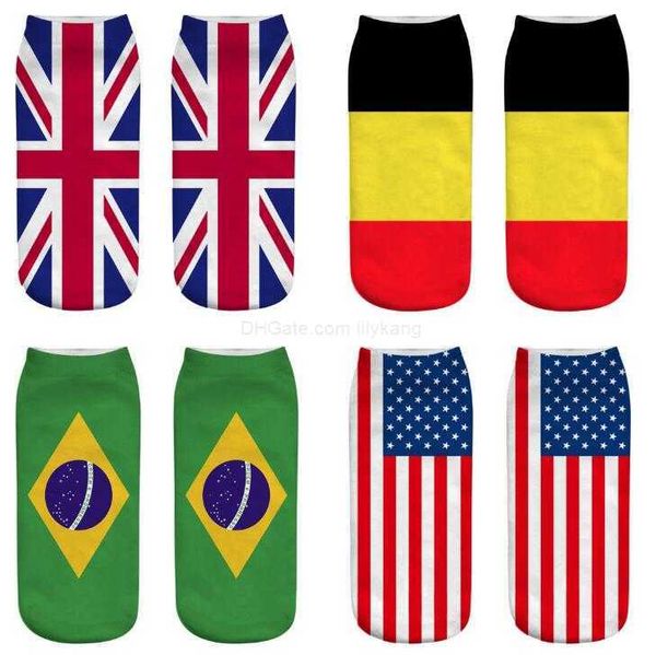 Neue Knöchelsocken mit Flaggenmuster, elastisch, für Herren und Damen, Sport, Sport, Basketball, lässig, weiche Baumwolle, niedrig geschnittene Bootssocken, Socke mit amerikanischer Nationalflagge