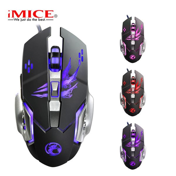 Mouse A8 Nuovo mouse da gioco cablato Programma macro professionale Gamer 6 pulsanti Mouse da gioco per computer ottico USB per PC portatile desktop