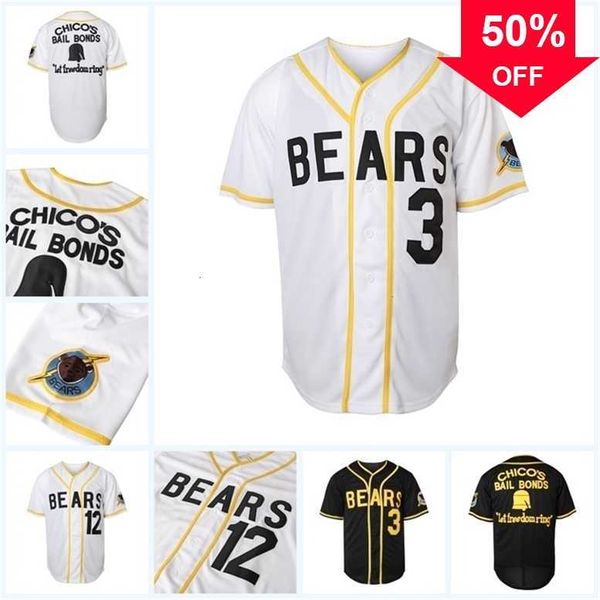 Xflsp GlaMitNess Bad News Bears Movie Baseball Jersey 12 Tanner Boyle 3 Kelly Leak Chico's Bail Bonds Jerseys Alle Stickereien Beliebiger Name Beliebige Nummer