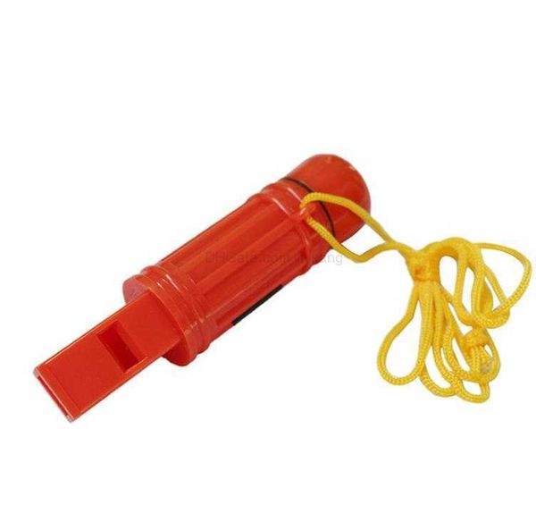 Mini fischietto multifunzione 5 in 1 Attrezzatura da campeggio Kit di sopravvivenza per arrampicata serale Gadget con bussola Specchio Attrezzatura Strumento da campo di emergenza