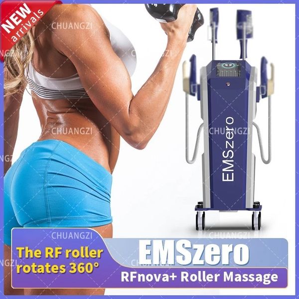 Emszere Новый в 14 Tesla 6000W Обновление плюс роллер Nova Machine EMS Body Body Sculpting Equipment