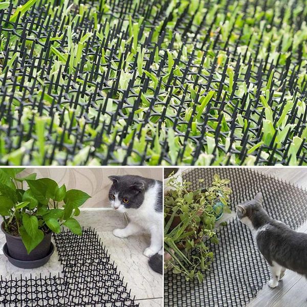 Клетки 12шт/установленные садовые колючие полоска Стоп кошачья репеллентная сдерживающая среда сдерживающая коврик