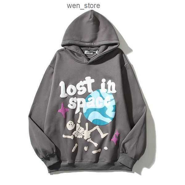 Broken Planet American High Street Couple's Little Popular Fashion Brand Graffiti Foaming Letter Print Hooded Sweater Coat 1 1R6A