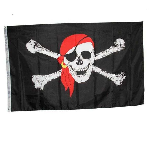 bandeira de caveira de pirata hallowen tamanhos grandes Jolly Roger bandeiras de piratas banner engraçado crossbones espadas halloween decoração de bar em casa adereço