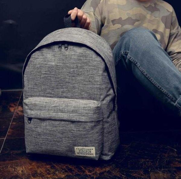 Heißer Leinwand College-Rucksack Frauen Männer Große Kapazität Laptop Rucksack Student Kinder Schule Bücher Taschen für Jugendliche Reise Rucksäcke Mochila