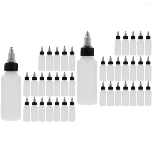 Conjuntos de louças 40 unidades de recipientes de plástico Spike Squeeze Garrafas de pigmento Gotejamento 12,2X3,5 cm Líquido vazio recarregável Dispensação para animais de estimação