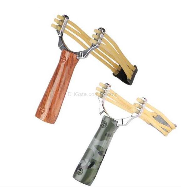 Outdoor-Jagd Schleuder Sling Shot Aluminiumlegierung Gummibänder Schleuder leistungsstarkes Handgelenk Stahlschleuder Schleudern Katapult