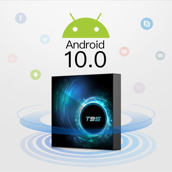 T95 Smart Tv Box Android 10 4k 6k 2G + 16gb 4G 32gb 64gb 2,4g 5g Wifi Bluetooth 5.0 Quad Core Set-Top-Box Media Player