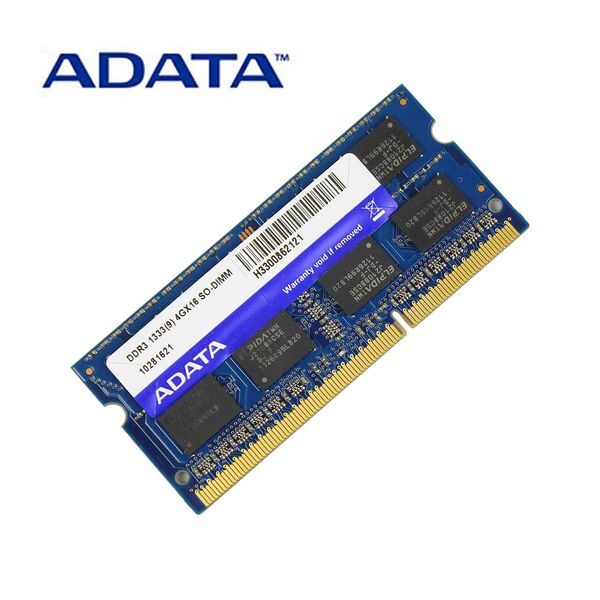 RAMS Adata DDR3 1,5V 2GB 4GB 8GB 1333MHz RAM Memória Sodimm 204 Pin PC310600 Para Lenovo ThinkPad Sony Acer Samsung HP Rams Rams