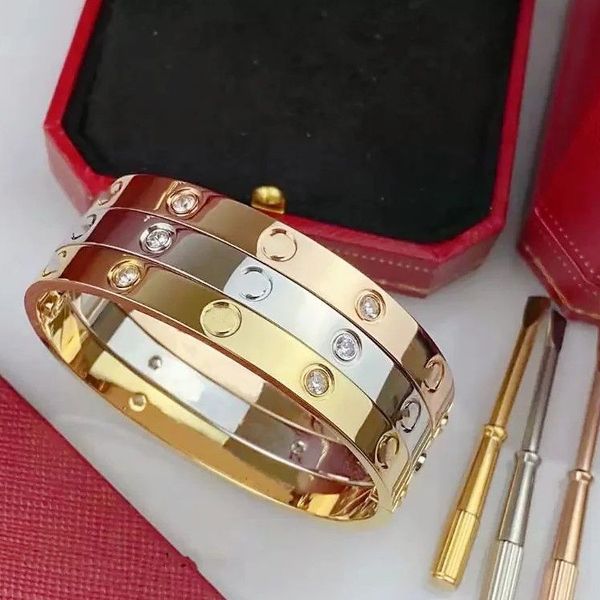 classici amore bracciale uomo donna gioielli firmati oro argento braccialetto con ciondolo rosa unisex adatto a varie occasioni regali braccialetto con vite diamantata braccialetto di design