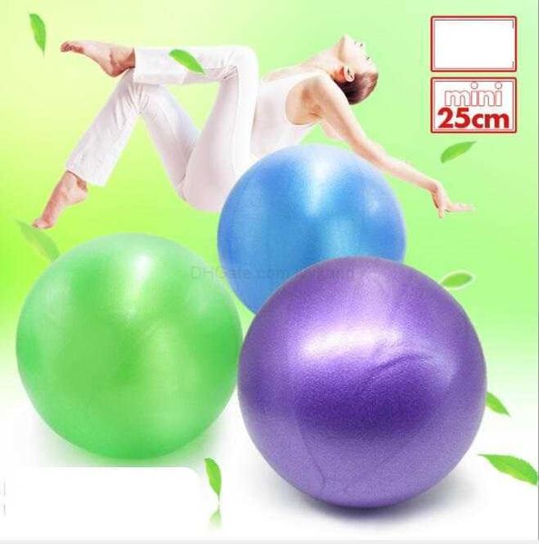 25 cm çapında PVC Patlamaya dayanıklı basınçlı spor salonu fitness egzersizi mini denge topu Pilates topları Yoga Eğitim Pilates Masaj Balonu