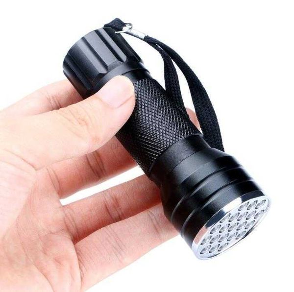 Mini luci UV portatili Ultra Violet Purple 21 LED Torcia Blacklight High Brightes Torch Lamp Light 395nm